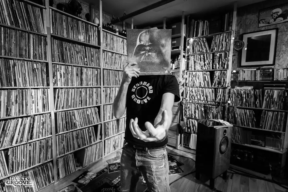 John Devore, a vinyl record collector, audiophile and founder of Devore Fidelity, photographed at his record room in Brooklyn, NY for Dust & Grooves Volume 2 book.