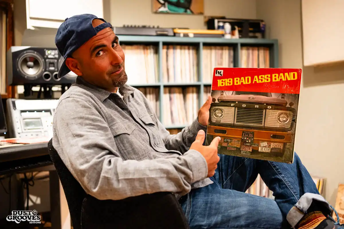 Chris “The-One” Portugal, a vinyl record collector, music producer and half of the hip-hop dup People Under the Stairs, photographed at his record room in Torrence, CA for Dust & Grooves Volume 2 book.