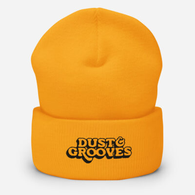 Cuffed Beanie with Black Dust & Grooves logo