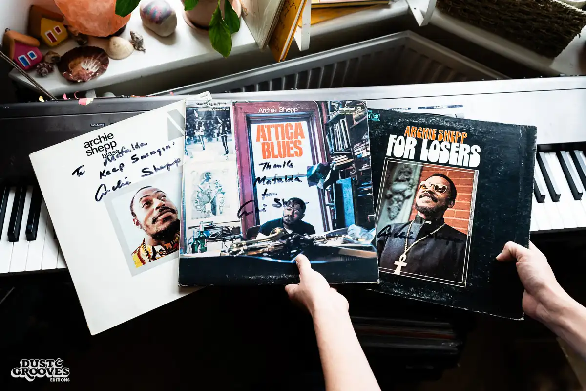 Mafalda Daniel, a vinyl record collector, music producer and artist, photographed at her record room in London for Dust & Grooves Volume 2 book.