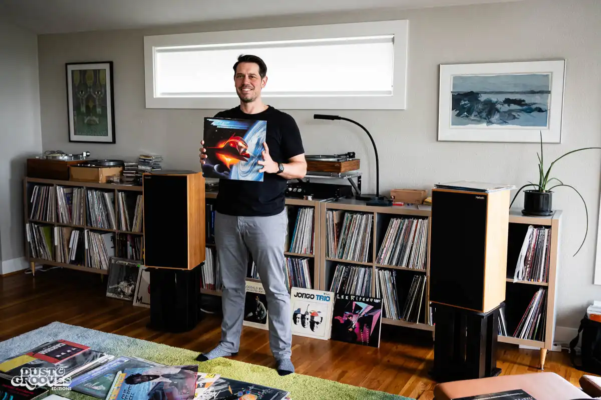 Kevin Lewandowski, a vinyl record collector, CEO and founder of Discogs, photographed at his home in Portland, OR for Dust & Grooves Volume 2 book.