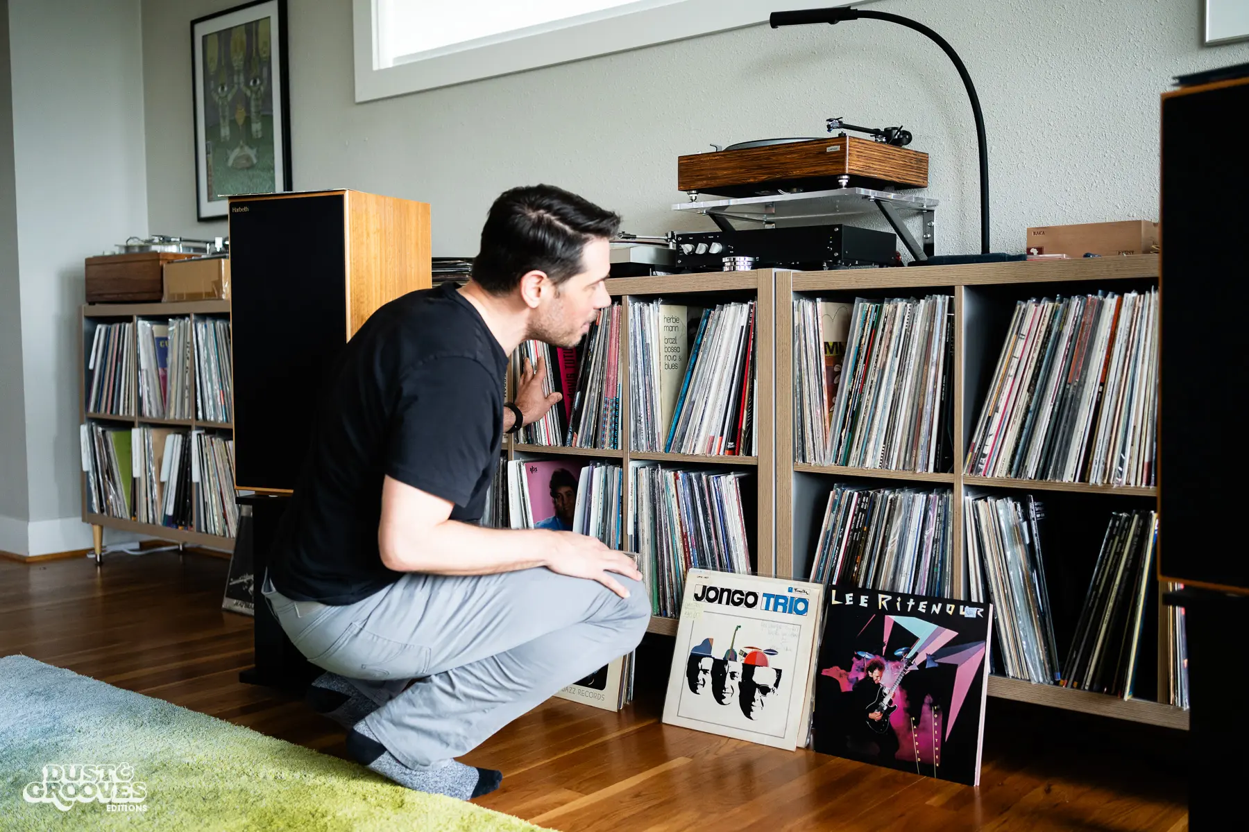 Kevin Lewandowski, a vinyl record collector, CEO and founder of Discogs, photographed at his home in Portland, OR for Dust & Grooves Volume 2 book.