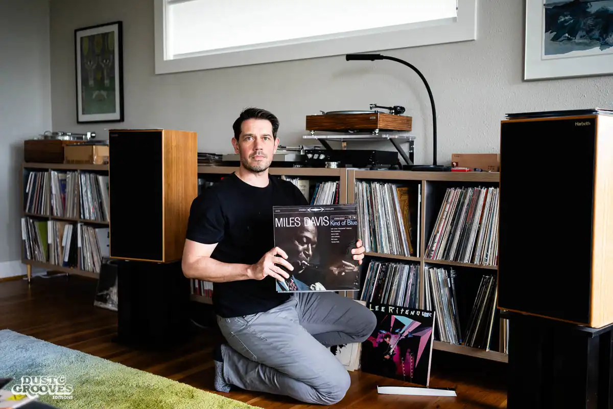 Kevin Lewandowski, a vinyl record collector, CEO and founder of Discogs, photographed at his home in Portland, OR for Dust & Grooves Volume 2 book.