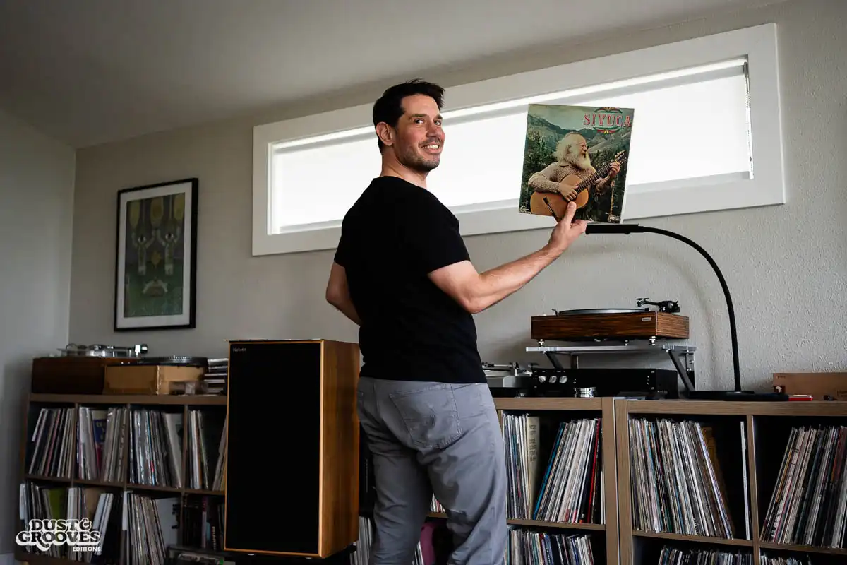 Kevin Lewandowski, a vinyl record collector, CEO and founder of Discogs, photographed at his home in Portland, OR for Dust & Grooves Volume 2 book.