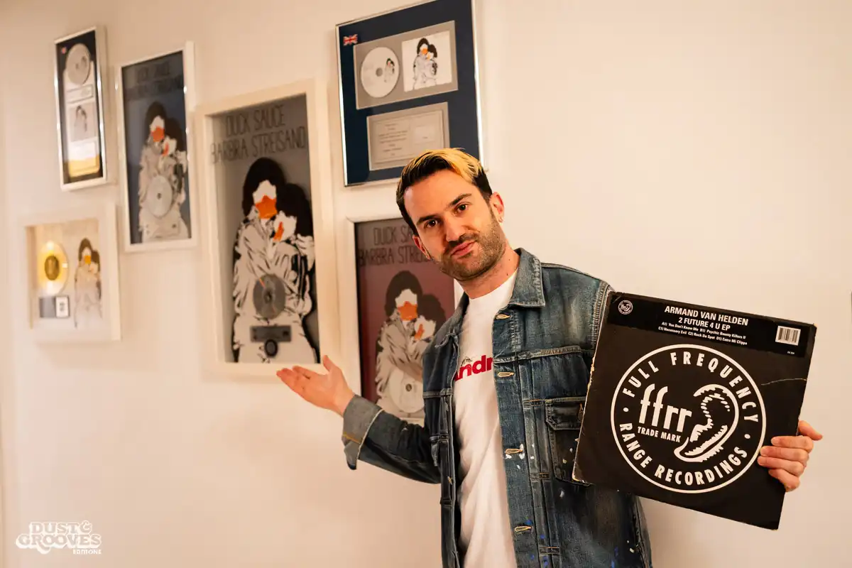 A-Trak, a vinyl record collector, DJ, record producer and turntablist, photographed at his home in Los Angeles, CA for Dust & Grooves Volume 2 book.
