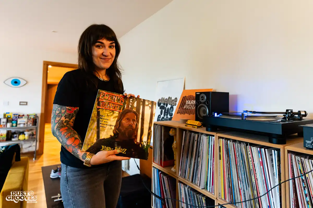 Deb Grant, a vinyl record collector, DJ and BBC 6 Music host, photographed at her home in London, UK for Dust & Grooves Volume 2 book.