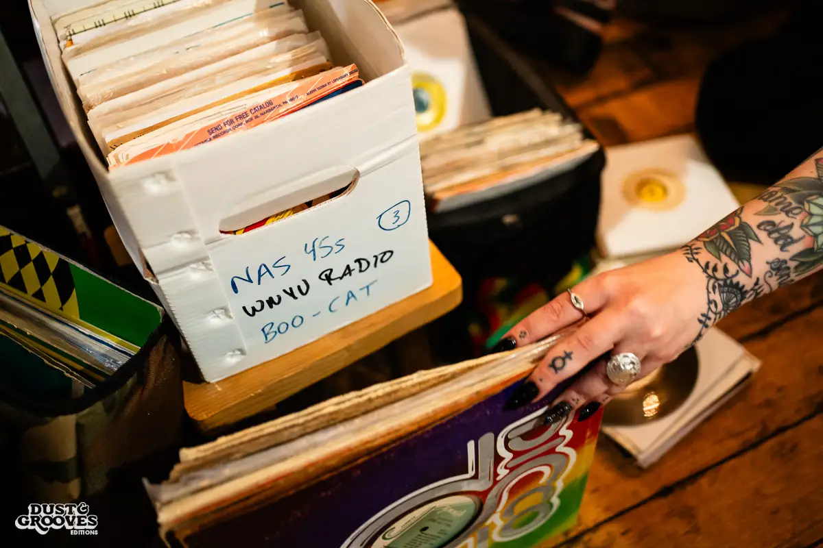 Grace of Spades, a vinyl record collector, DJ and radio host, photographed at her home in New York City, for Dust & Grooves Volume 2 book.