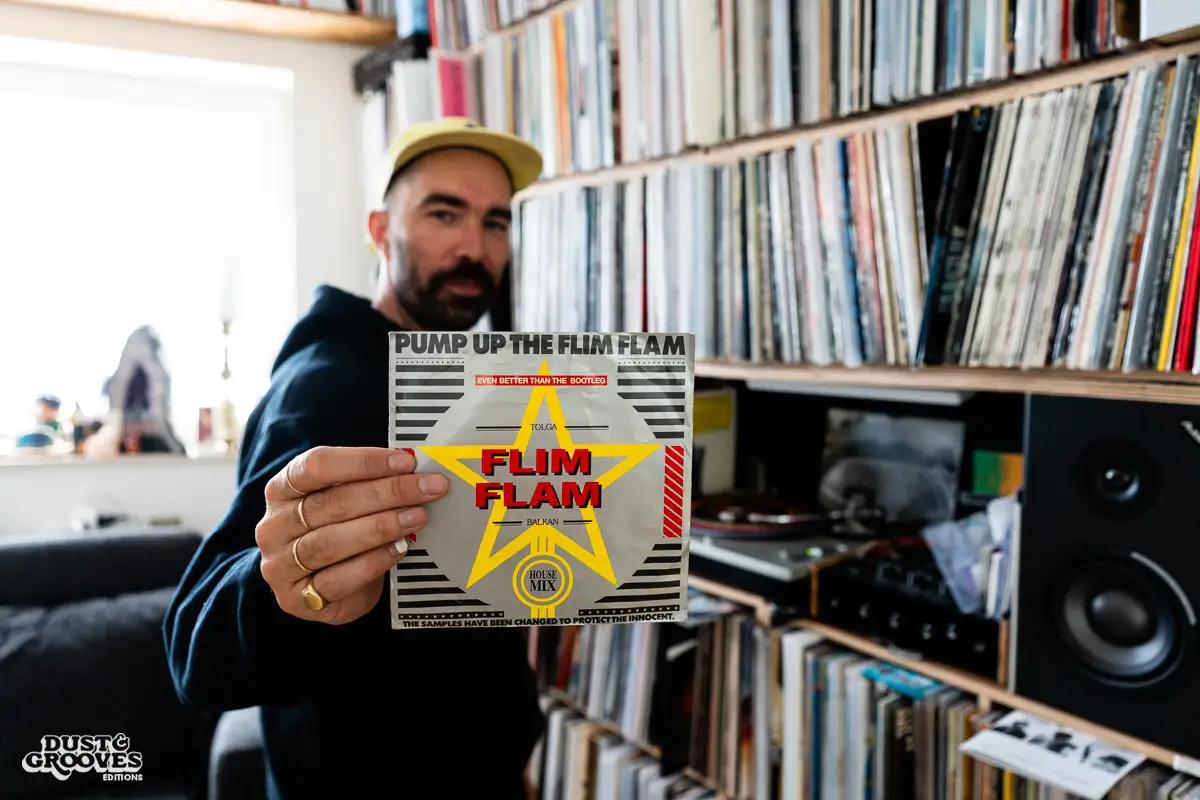 Lefto, a vinyl record collector, DJ and and music producer, photographed at his home in Brussels, Belgium for Dust & Grooves Volume 2 book.