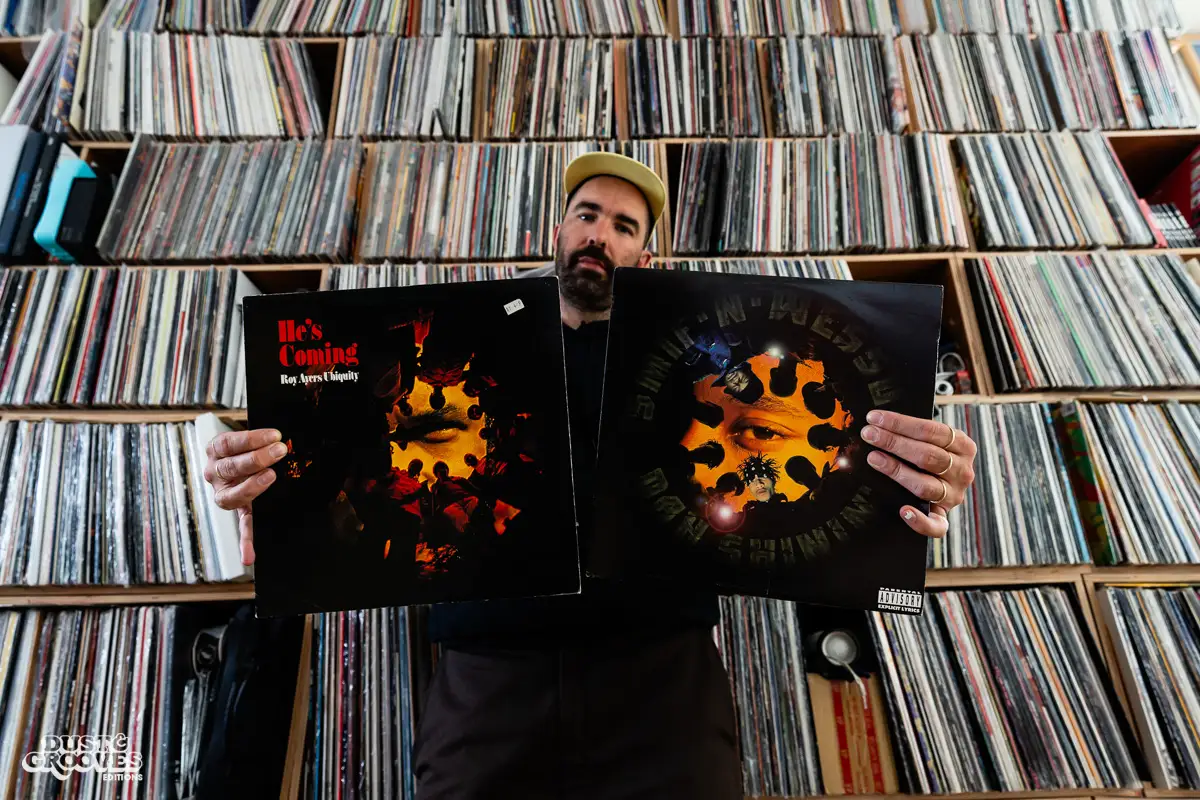 Lefto, a vinyl record collector, DJ and and music producer, photographed at his home in Brussels, Belgium for Dust & Grooves Volume 2 book.