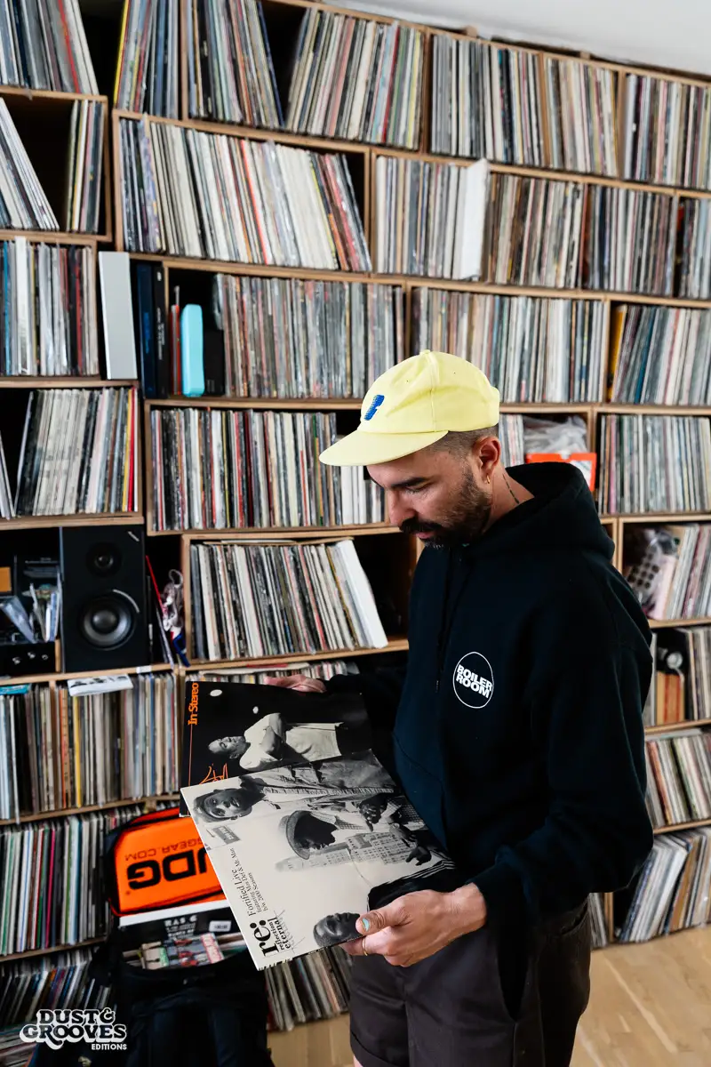 Lefto, a vinyl record collector, DJ and and music producer, photographed at his home in Brussels, Belgium for Dust & Grooves Volume 2 book.