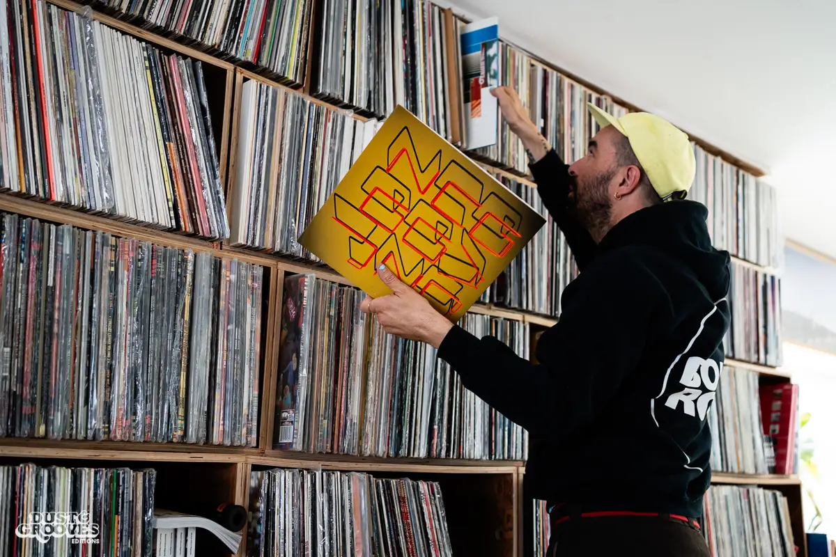 Lefto, a vinyl record collector, DJ and and music producer, photographed at his home in Brussels, Belgium for Dust & Grooves Volume 2 book.