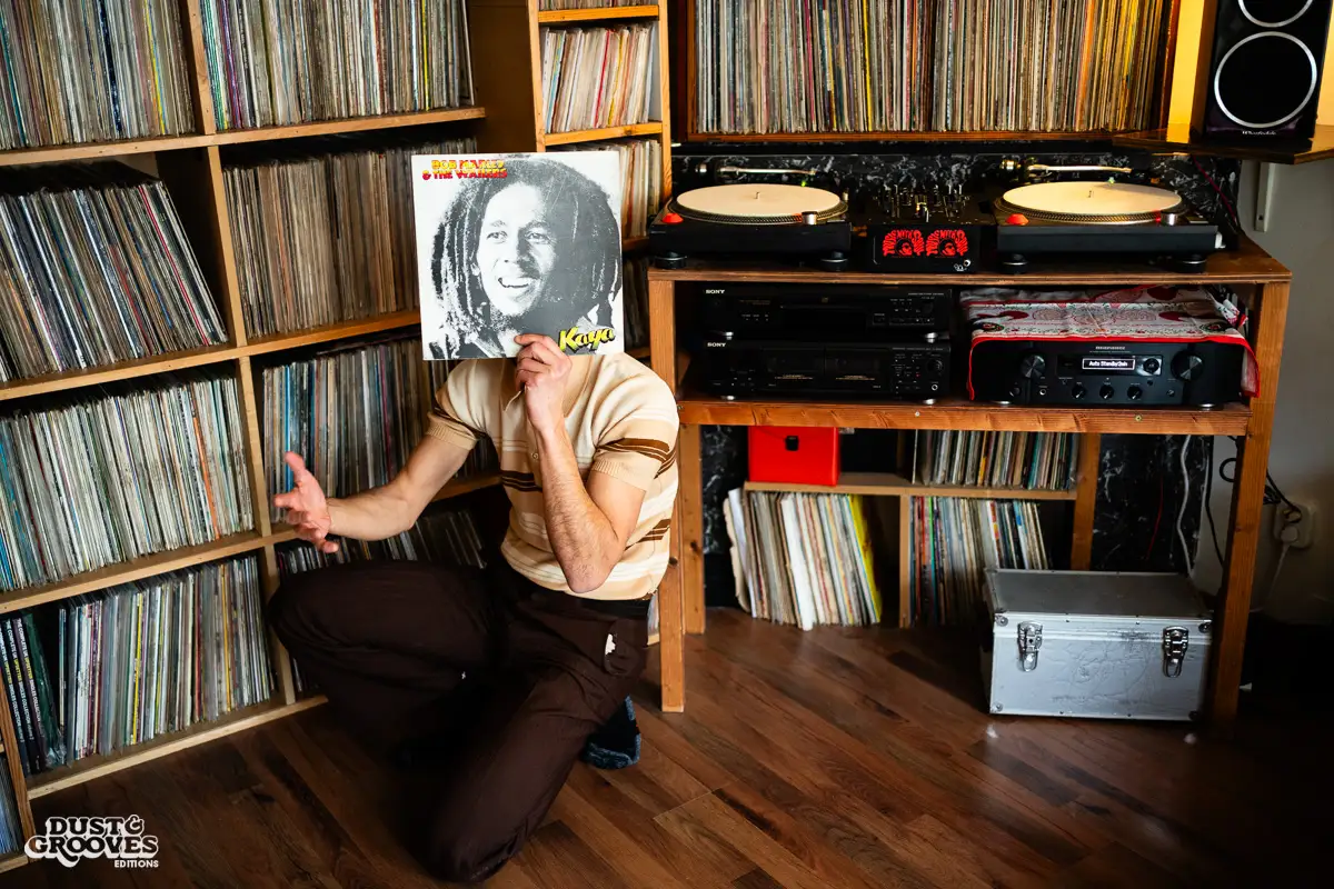 Alex Figueira, a vinyl record collector, DJ and musician, photographed at his home in Amsterdam, for Dust & Grooves Volume 2 book.