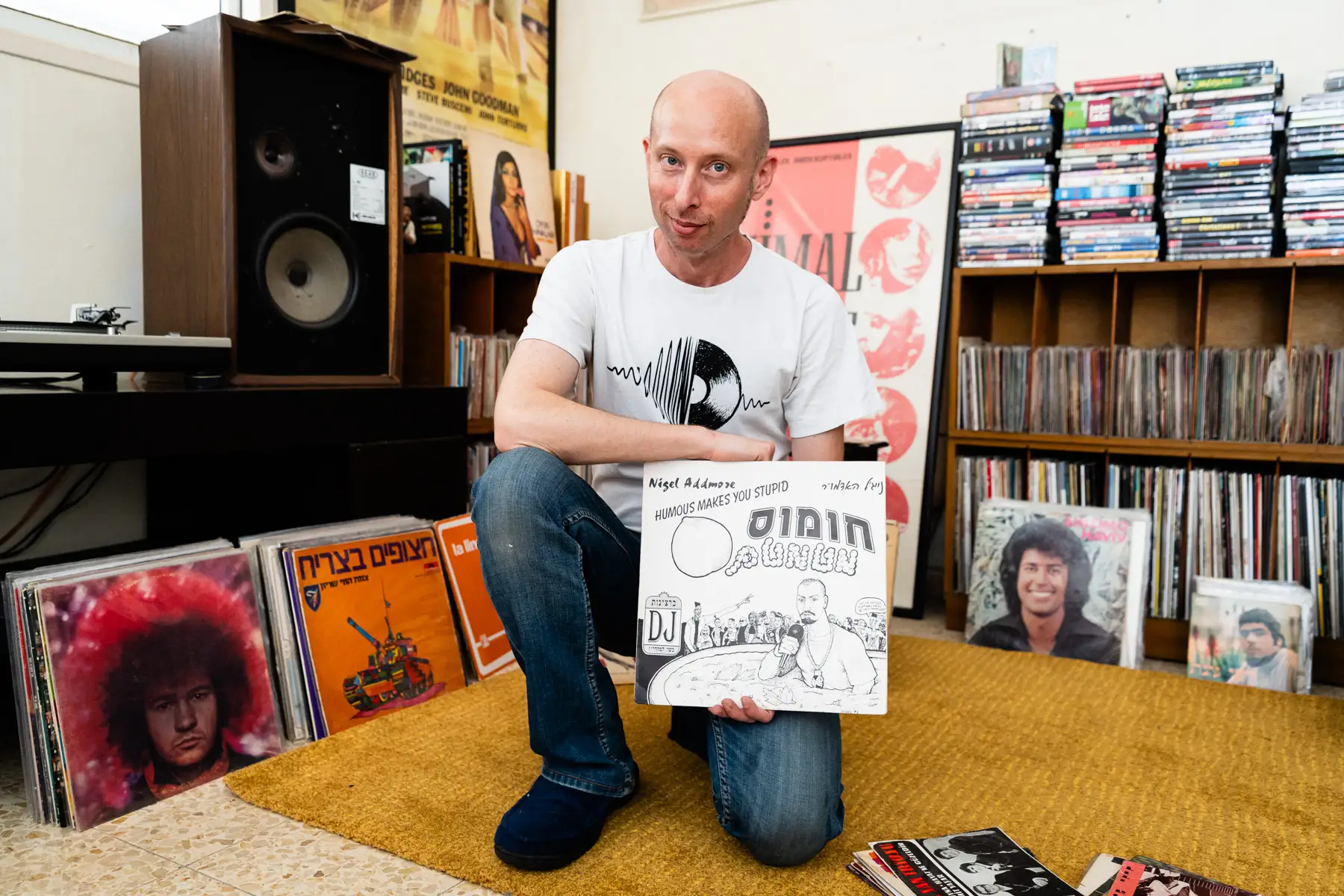 Avidan Weiss, a vinyl record collector and DJ, photographed at his Tel Aviv apartment for Dust & Grooves Volume 2 book.