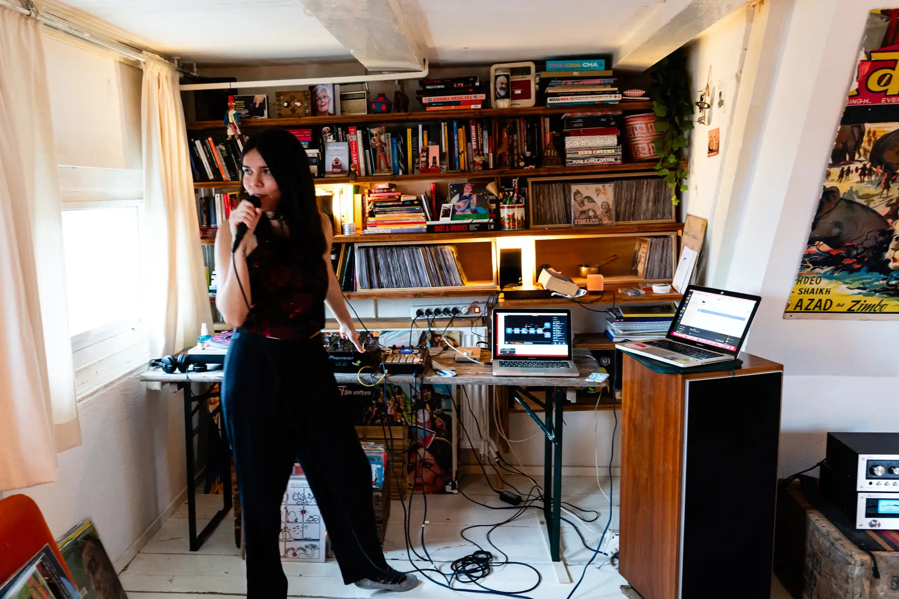 Coco Maria, a vinyl record collector, DJ and radio host, photographed at her home in Amsterdam, for Dust & Grooves Volume 2 book.