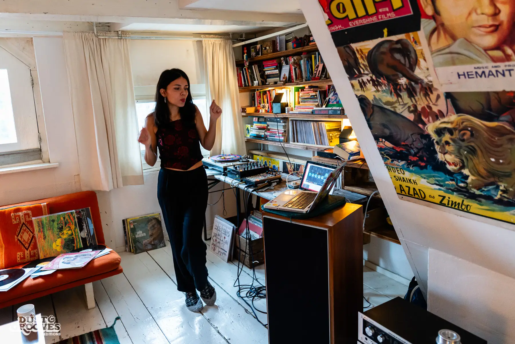 Coco Maria, a vinyl record collector, DJ and radio host, photographed at her home in Amsterdam, for Dust & Grooves Volume 2 book.