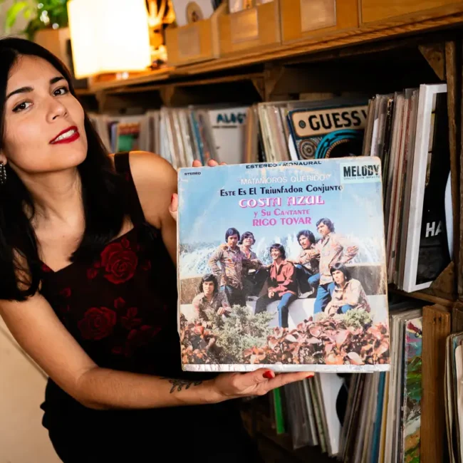 Coco Maria, a vinyl record collector, DJ and radio host, photographed at her home in Amsterdam, for Dust & Grooves Volume 2 book.