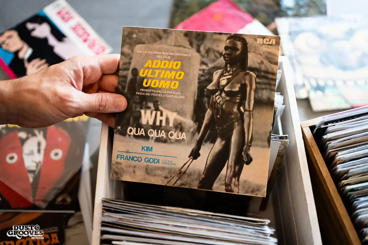 Pierpaolo De Sanctis, a vinyl record collector, DJ and founder of Four Flies Records, photographed at his Rome apartment for Dust & Grooves Volume 2 book.