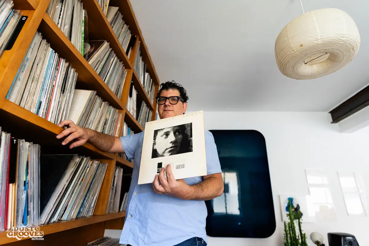Kassin, a Brazilian musician, DJ, producer and vinyl record collector, photographed at his apartment in Rio de Janeiro, Brazil, for Dust & Grooves Volume 2 book.