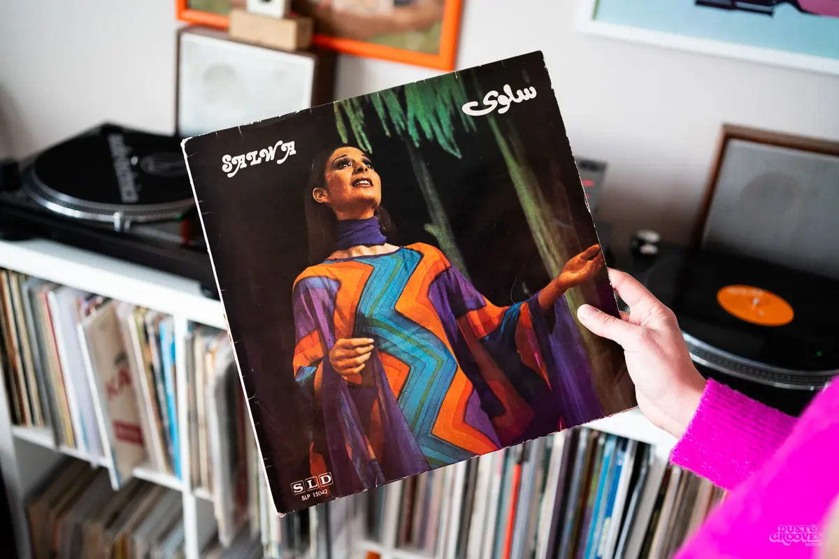Kornelia Binicewicz, a vinyl record collector, DJ, and founder of Ladies On Records, photographed at her house in Istanbul with her vinyl record collection for Dust & Grooves Volume 2 book.