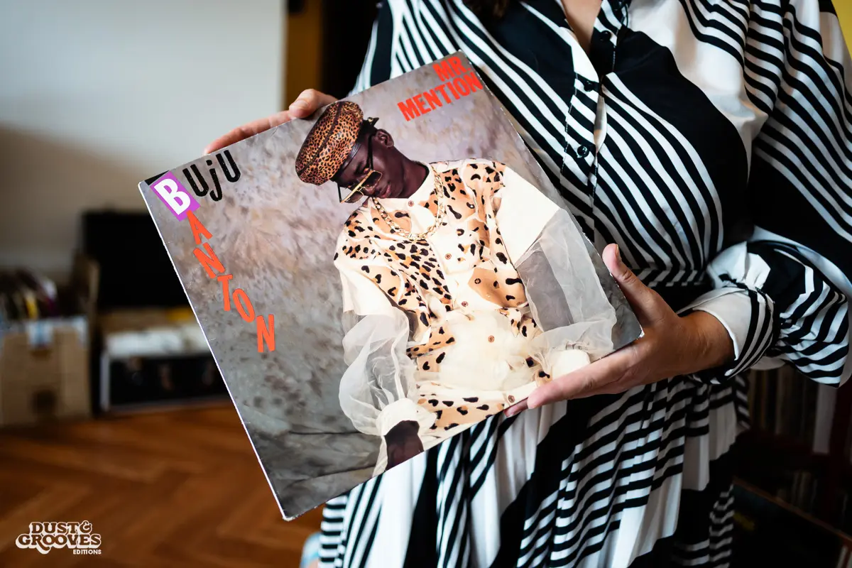 Zoë Baxter, AKA Lucky Cat Zoë, photographed at her London apartment, with her East Asian and Reggae vinyl record collection for Dust & Grooves Volume 2 book.