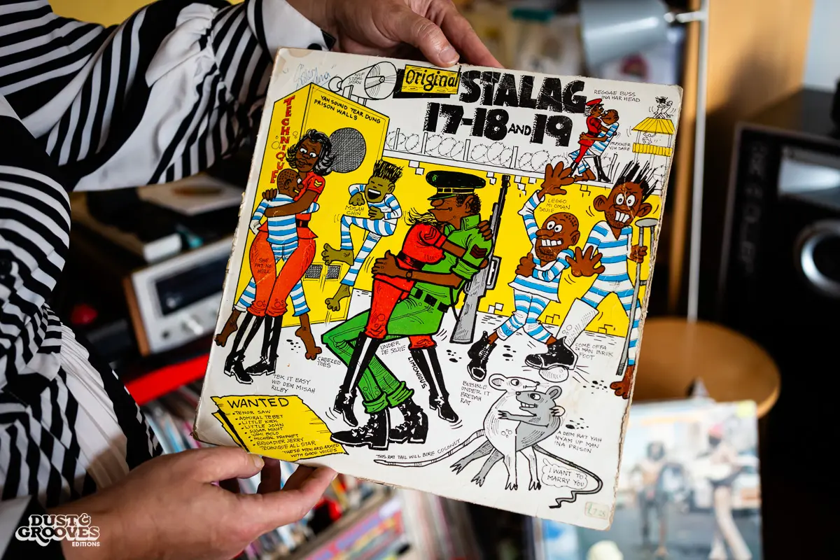 Zoë Baxter, AKA Lucky Cat Zoë, photographed at her London apartment, with her East Asian and Reggae vinyl record collection for Dust & Grooves Volume 2 book.