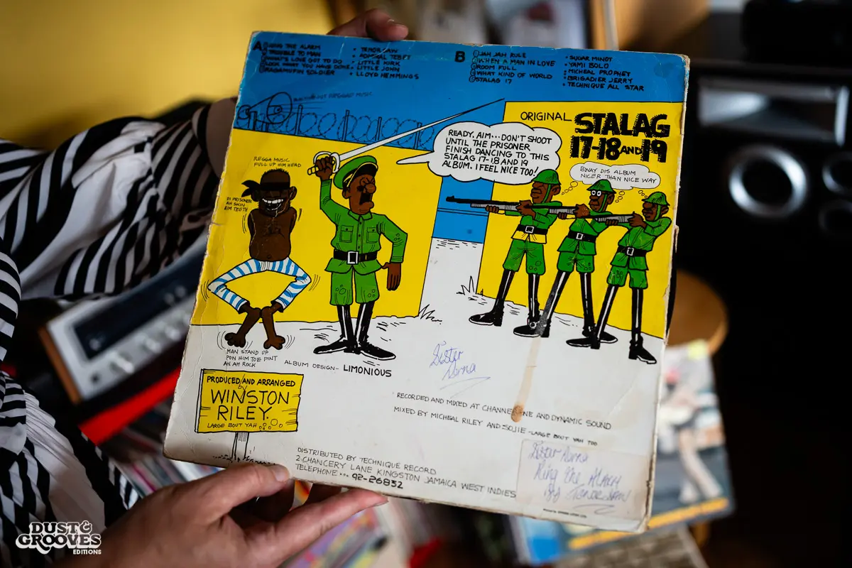 Zoë Baxter, AKA Lucky Cat Zoë, photographed at her London apartment, with her East Asian and Reggae vinyl record collection for Dust & Grooves Volume 2 book.