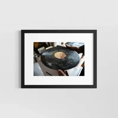 Johan Kugelberg. New York, NY. “A dubplate from the collection of Afrika Bambaataa covered in some really epic schmutz.”