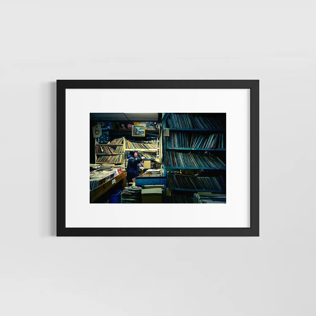 Jen Lemasters digging at Out of the Past Records in Chicago.