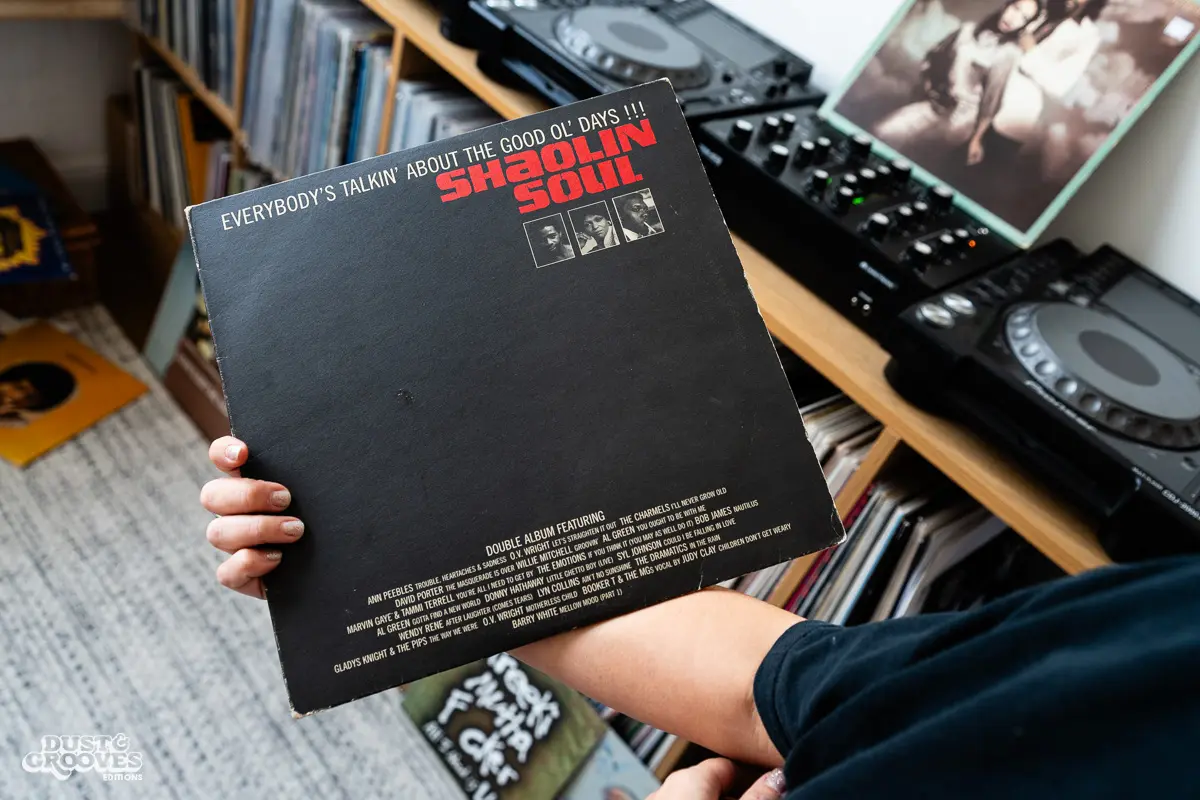 Louise Chen, DJ and vinyl record collector, is pictured at her Parisian apartment with shelves of vinyl records for Dust & Grooves Volume 2. 